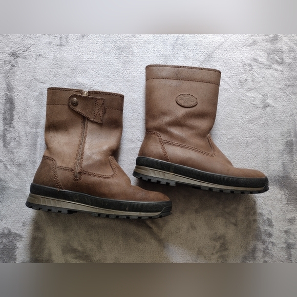 Tecnica Country Suede Sherpa Lined Boots Brown Snow Italian Mens Size 43/US 10 - Picture 1 of 9